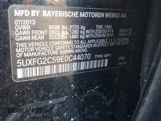 2014 BMW X6 xDrive35i with VIN 5UXFG2C59E0C44070, listed as a Copart auction lot 41997365 with 72,998 mi miles and Salvage Title. Bid and sale history available at carsss.com. Image 13.