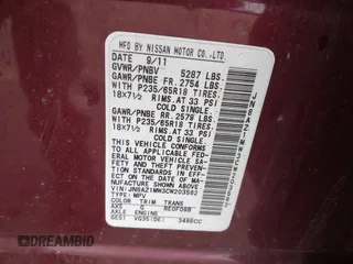 2012 Nissan Murano SV с VIN JN8AZ1MW3CW203582, выставлен на аукционе IAAI как лот 42432003 с пробегом 170 285 миль миль и . История ставок и продаж доступна на DreamBid. Изображение 9.