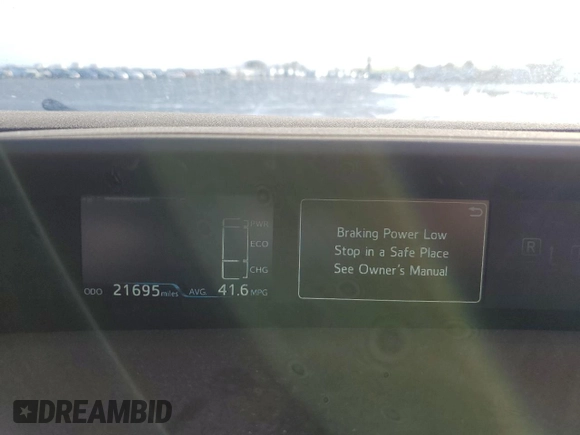 2022 Toyota Prius L Eco with VIN JTDKAMFU1N3179050, listed as a Copart auction lot 84764454 with 21,695 mi miles and Salvage Title. Bid and sale history available at DreamBid. Image 9.