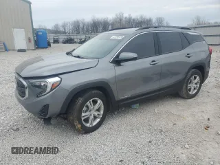 2020 GMC Terrain SLE with VIN 3GKALMEV5LL202108, listed as a Copart auction lot 47255375 with 44,187 mi miles and Salvage Title. Bid and sale history available at carsss.com. Image 1.