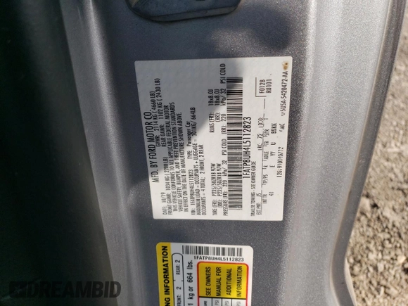 2020 Ford Mustang EcoBoost with VIN 1FATP8UH4L5112823, listed as a Copart auction lot 49578215 with 76,683 mi miles and Salvage Title. Bid and sale history available at carsss.com. Image 14.
