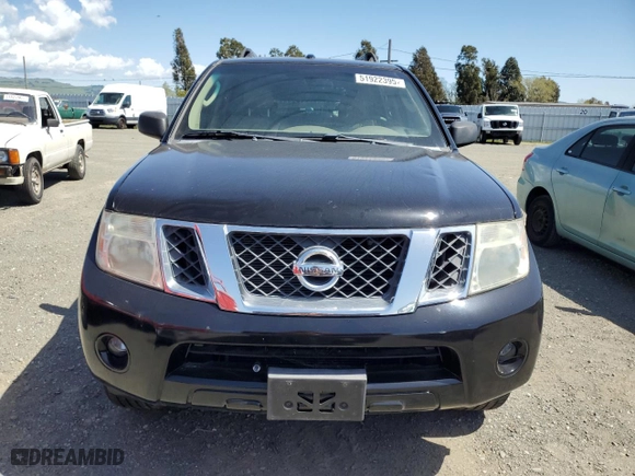 2010 Nissan Pathfinder SE with VIN 5N1AR1NN6AC612056, listed as a Copart auction lot 51922395 with 162,030 mi miles and Salvage Title. Bid and sale history available at carsss.com. Image 5.