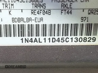 2005 Nissan Altima 2.5 S with VIN 1N4AL11D45C130829, listed as a IAAI auction lot 41828519 with 1 mi miles. Bid and sale history available at carsss.com. Image 9.