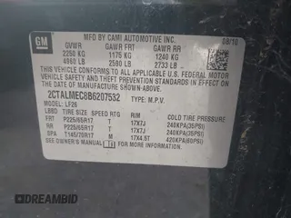 2011 GMC Terrain SLE-1 with VIN 2CTALMEC8B6207532, listed as a IAAI auction lot 42124452 with 149,431 mi miles and . Bid and sale history available at DreamBid. Image 9.