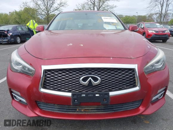 2014 Infiniti Q50 Sport with VIN JN1BV7AR1EM701939, listed as a IAAI auction lot 42051058 with 142,258 mi miles and . Bid and sale history available at DreamBid. Image 17.