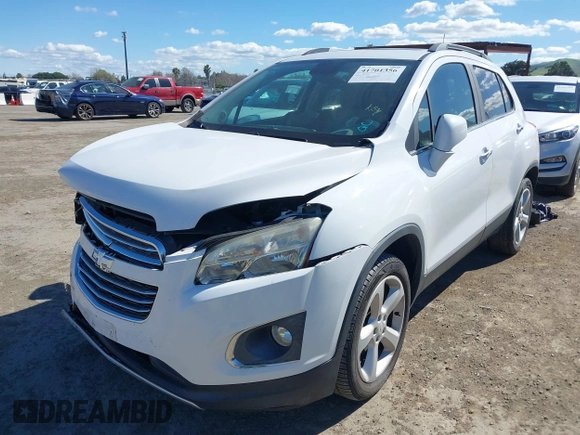 2015 Chevrolet Trax LTZ with VIN 3GNCJTSB2FL232354, listed as a IAAI auction lot 41701356 with 126,947 mi miles. Bid and sale history available at carsss.com. Image 18.