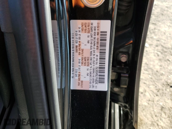 2022 Mazda 3 2.0 with VIN 3MZBPAA75NM306750, listed as a Copart auction lot 38586293 with 4,087 mi miles and . Bid and sale history available at DreamBid. Image 12.