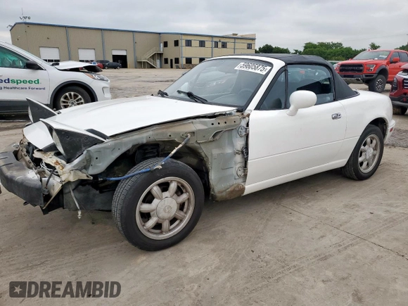 1993 Mazda MX-5 Miata with VIN JM1NA3514P1415302, listed as a Copart auction lot 59605875 with 156,881 mi miles and Salvage title. Bid and sale history available at DreamBid. Image 1.