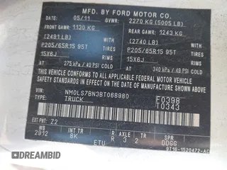 2011 Ford Transit Connect XLT with VIN NM0LS7BN3BT068980, listed as a IAAI auction lot 41746496 with 98,257 mi miles and . Bid and sale history available at DreamBid. Image 8.