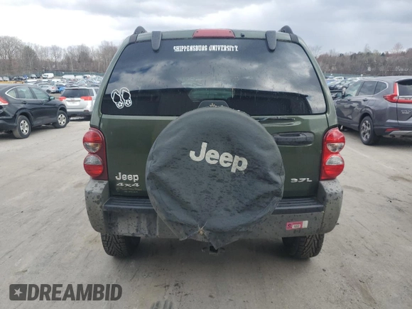 2007 Jeep Liberty Sport with VIN 1J4GL48K27W634768, listed as a Copart auction lot 45016985 with 134,418 mi miles and Salvage Title. Bid and sale history available at DreamBid. Image 6.