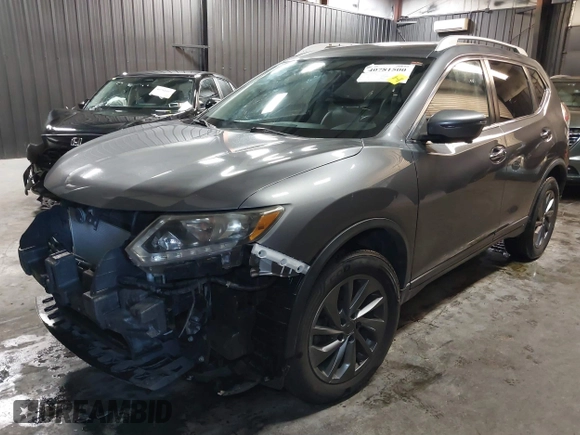2016 Nissan Rogue SV with VIN KNMAT2MV1GP683440, listed as a IAAI auction lot 40781500 with 122,848 mi miles and . Bid and sale history available at carsss.com. Image 2.