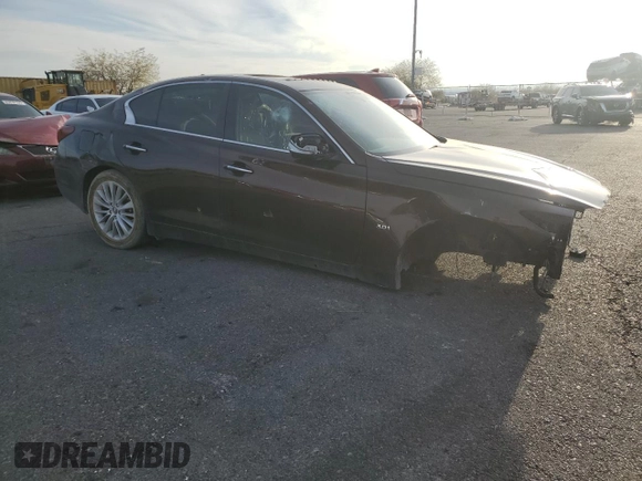 2019 Infiniti Q50 3.0t LUXE with VIN JN1EV7APXKM516120, listed as a Copart auction lot 45885915 with 40,057 mi miles and Salvage Title. Bid and sale history available at carsss.com. Image 4.