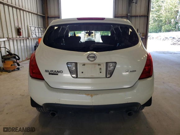 2005 Nissan Murano S with VIN JN8AZ08W45W442033, listed as a Copart auction lot 60627074 with 156,606 mi miles and Salvage Title. Bid and sale history available at carsss.com. Image 6.