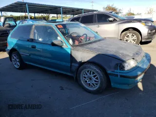 1991 Honda Civic z VIN 2HGED7366MH518166, wystawiony jako Copart lot #87556605 z przebiegiem Nie podano mil oraz Szkoda całkowita • Salvage title. Historia ofert i sprzedaży dostępna na DreamBid. Obrazek 4.