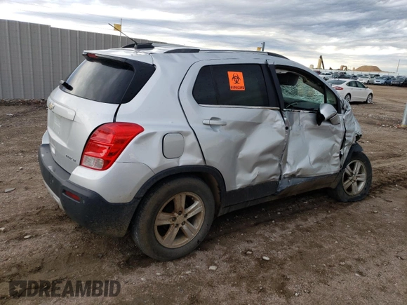 2016 Chevrolet Trax LT with VIN 3GNCJLSB0GL275981, listed as a Copart auction lot 52654704 with Not Provided miles and Salvage Title. Bid and sale history available at DreamBid. Image 3.