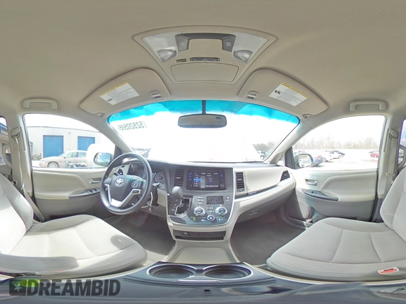 2016 Toyota Sienna LE with VIN 5TDJK3DC3GS131175, listed as a Copart auction lot 52520595 with 107,001 mi miles and Salvage Title. Bid and sale history available at carsss.com. Image 16.