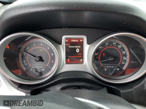 2015 Dodge Journey SXT with VIN 3C4PDCCG3FT518628, listed as a Copart auction lot 71271624 with 97,386 mi miles and Salvage title. Bid and sale history available at DreamBid. Image 9.