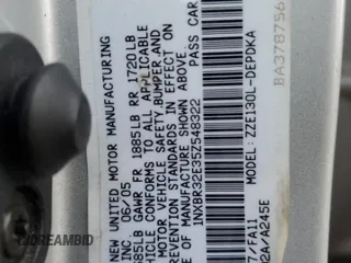 2005 Toyota Corolla CE with VIN 1NXBR32E35Z548322, listed as a Copart auction lot 50912035 with 110,663 mi miles and Salvage Title. Bid and sale history available at DreamBid. Image 14.