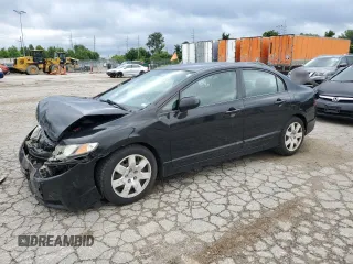 2011 Honda Civic LX with VIN 2HGFA1F53BH307727, listed as a Copart auction lot 57440754 with 153,689 mi miles and Salvage Title. Bid and sale history available at DreamBid. Image 1.