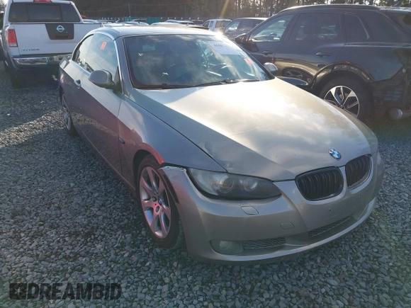2007 BMW 3 Series 335i with VIN WBAWL73587PX46048, listed as a IAAI auction lot 41507444 with 1 mi miles. Bid and sale history available at carsss.com. Image 1.