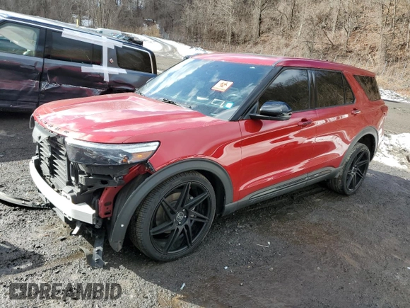 2021 Ford Explorer ST with VIN 1FM5K8GCXMGB38359, listed as a Copart auction lot 43824295 with 36,907 mi miles and Non Repairable. Bid and sale history available at carsss.com. Image 1.