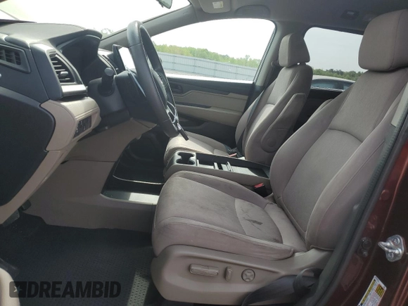 2018 Honda Odyssey EX with VIN 5FNRL6H58JB040766, listed as a Copart auction lot 54702055 with 98,445 mi miles and Salvage title. Bid and sale history available at DreamBid. Image 7.