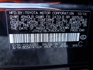 2017 Lexus GS with VIN JTHCZ1BL7HA004762, listed as a Copart auction lot 88003565 with 5,563 mi miles and Salvage Title. Bid and sale history available at carsss.com. Image 14.