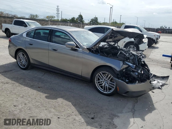 2024 BMW 5 Series 530i with VIN WBA43FJ01RCR17208, listed as a Copart auction lot 46134355 with 8,688 mi miles and Non Repairable. Bid and sale history available at carsss.com. Image 4.