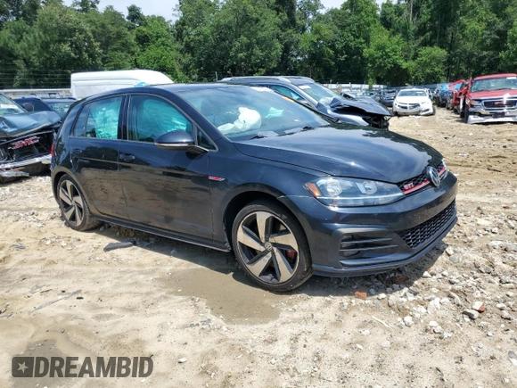 2020 Volkswagen GTI S with VIN 3VW6T7AUXLM005006, listed as a Copart auction lot 64159094 with 38,517 mi miles and Salvage Title. Bid and sale history available at DreamBid. Image 4.