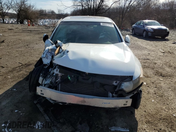 2012 Acura TSX Tech Pkg with VIN JH4CU2F66CC021056, listed as a Copart auction lot 48221775 with 0 mi miles and Salvage Title. Bid and sale history available at carsss.com. Image 5.
