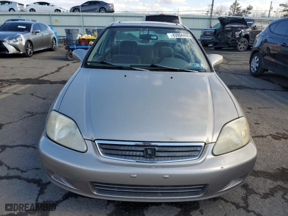2000 Honda Civic EX with VIN 1HGEJ8641YL041342, listed as a Copart auction lot 43984405 with 163,346 mi miles and Salvage Title. Bid and sale history available at carsss.com. Image 5.