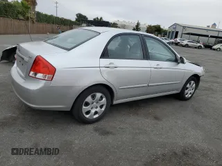2008 Kia Spectra EX with VIN KNAFE122885584403, listed as a Copart auction lot 72360724 with 223,250 mi miles and Salvage Title. Bid and sale history available at carsss.com. Image 3.