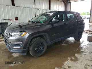 2019 Jeep Compass Sport with VIN 3C4NJDAB5KT683846, listed as a Copart auction lot 63647365 with 53,426 mi miles and Salvage title. Bid and sale history available at DreamBid. Image 1.