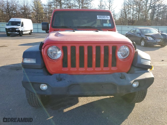 2018 Jeep Wrangler Unlimited Sport S with VIN 1C4HJXDG6JW238420, listed as a Copart auction lot 88030515 with 76,922 mi miles and Salvage Title. Bid and sale history available at carsss.com. Image 5.