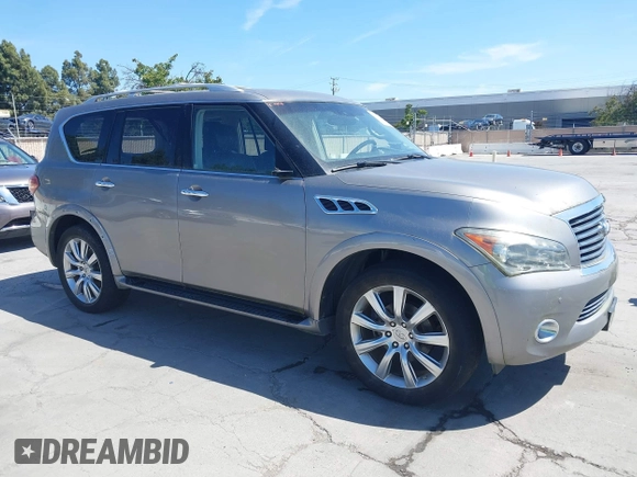 2011 Infiniti QX56 7-passenger with VIN JN8AZ2NF4B9504167, listed as a IAAI auction lot 42384782 with 161,829 mi miles and . Bid and sale history available at DreamBid. Image 1.