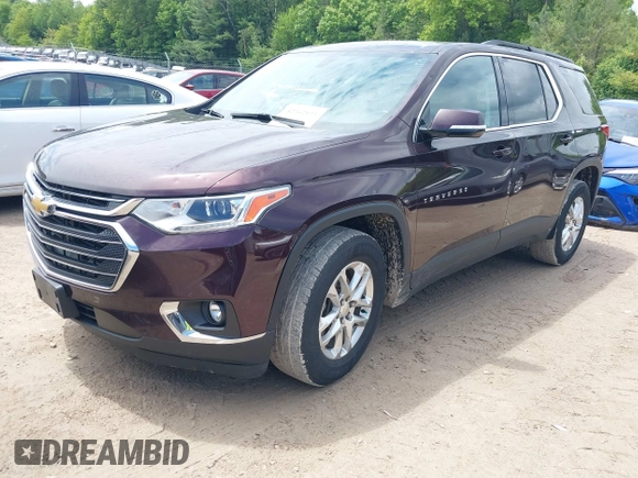 2019 Chevrolet Traverse LT Cloth z VIN 1GNEVGKW7KJ248073, wystawiony jako IAAI lot #42362893 z przebiegiem 56 232 mil mil oraz . Historia ofert i sprzedaży dostępna na DreamBid. Obrazek 20.