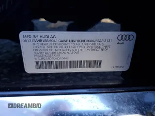 2013 Audi A8 4.0L with VIN WAUR2AFD4DN010442, listed as a Copart auction lot 47220315 with 154,058 mi miles and Clean title. Bid and sale history available at DreamBid. Image 12.