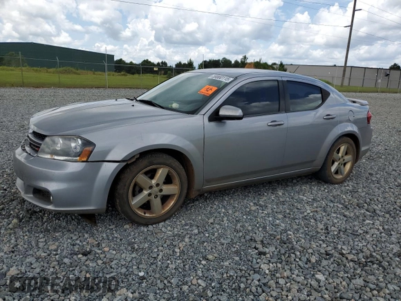 2013 Dodge Avenger SXT with VIN 1C3CDZCB5DN702864, listed as a Copart auction lot 59860115 with 168,087 mi miles and Salvage title. Bid and sale history available at DreamBid. Image 1.
