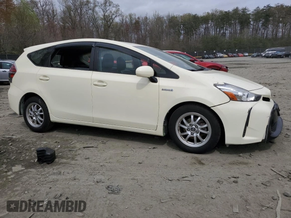 2016 Toyota Prius v Two with VIN JTDZN3EU4GJ052404, listed as a Copart auction lot 50958515 with 221,170 mi miles and Salvage Title. Bid and sale history available at carsss.com. Image 4.