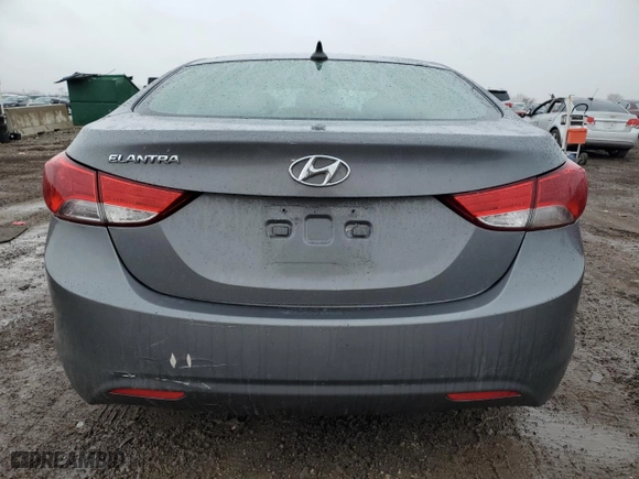 2012 Hyundai Elantra GLS with VIN 5NPDH4AE8CH104643, listed as a Copart auction lot 47865775 with 58,247 mi miles and Salvage Title. Bid and sale history available at carsss.com. Image 6.