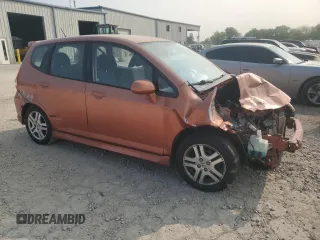 2008 Honda Fit Sport with VIN JHMGD37668S008214, listed as a Copart auction lot 70788574 with 306,614 mi miles and Salvage Title. Bid and sale history available at carsss.com. Image 4.