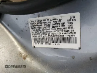 2009 Honda Odyssey EX-L с VIN 5FNRL38739B046096, выставлен на аукционе Copart как лот 51500655 с пробегом 223 892 миль миль и Списание • Salvage title. История ставок и продаж доступна на DreamBid. Изображение 15.