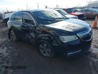 2014 Acura MDX with VIN 5FRYD3H21EB004595, listed as a IAAI auction lot 41653065 with 184,289 mi miles. Bid and sale history available at carsss.com. Image 1.
