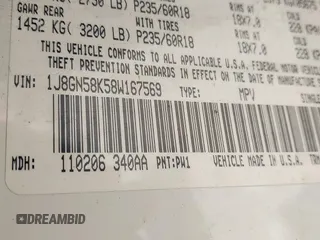 2008 Jeep Liberty Limited with VIN 1J8GN58K58W167569, listed as a IAAI auction lot 41996309 with 110,000 mi miles and . Bid and sale history available at carsss.com. Image 9.