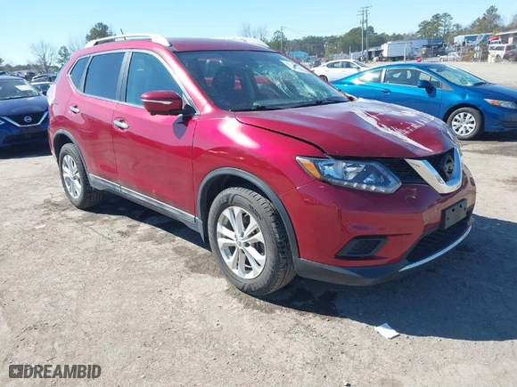 2015 Nissan Rogue SV with VIN 5N1AT2MK0FC796528, listed as a IAAI auction lot 41574376 with NaN miles. Bid and sale history available at carsss.com. Image 1.