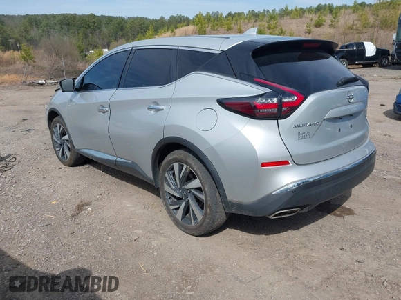 2023 Nissan Murano SL with VIN 5N1AZ2CJ4PC130734, listed as a IAAI auction lot 41741504 with 35,124 mi miles and . Bid and sale history available at DreamBid. Image 3.
