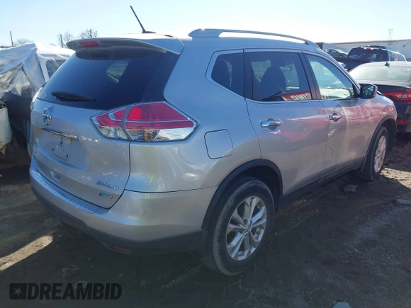 2014 Nissan Rogue SL with VIN 5N1AT2MV9EC802321, listed as a IAAI auction lot 41711446 with 65,286 mi miles. Bid and sale history available at carsss.com. Image 4.