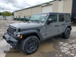 2018 Jeep Wrangler Unlimited Sport z VIN 1C4HJXDN7JW300342, wystawiony jako Copart lot #58048065 z przebiegiem 52 791 mil mil oraz Szkoda całkowita • Salvage title. Historia ofert i sprzedaży dostępna na DreamBid. Obrazek 1.
