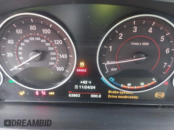 2016 BMW 3 Series 328i xDrive with VIN WBA8E3G56GNU04938, listed as a IAAI auction lot 40965235 with 63,863 mi miles. Bid and sale history available at carsss.com. Image 7.