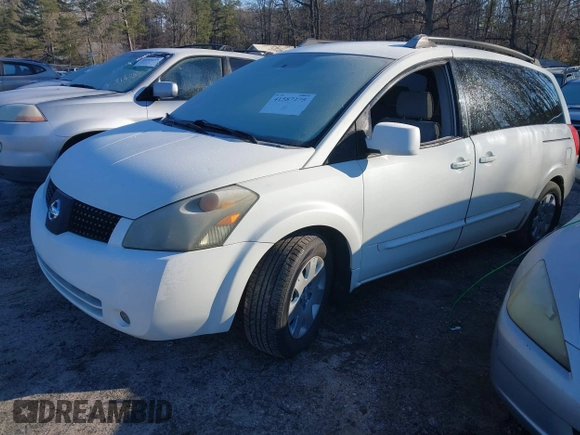2005 Nissan Quest SE with VIN 5N1BV28UX5N114655, listed as a IAAI auction lot 41587275 with 168,258 mi miles. Bid and sale history available at carsss.com. Image 2.